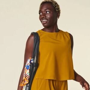 Wayre shift and snap tank top crop sz S bronze